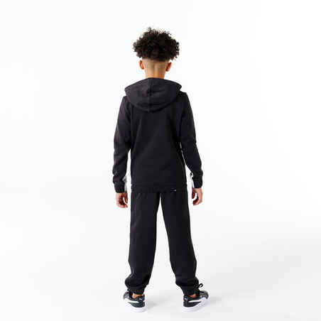 Kids' Breathable Synthetic Tracksuit - Black