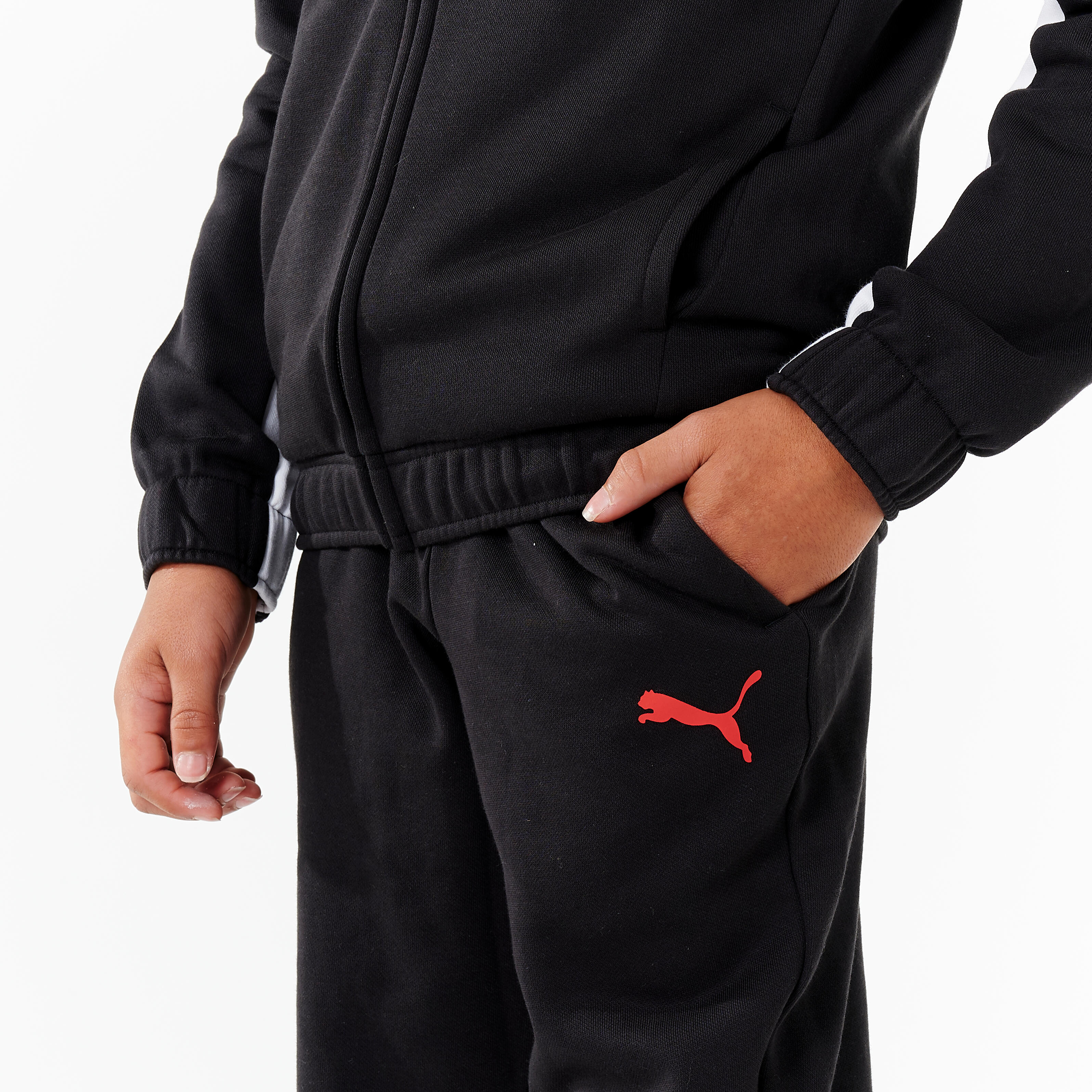 Chandal Puma Ninos Negro Capucha