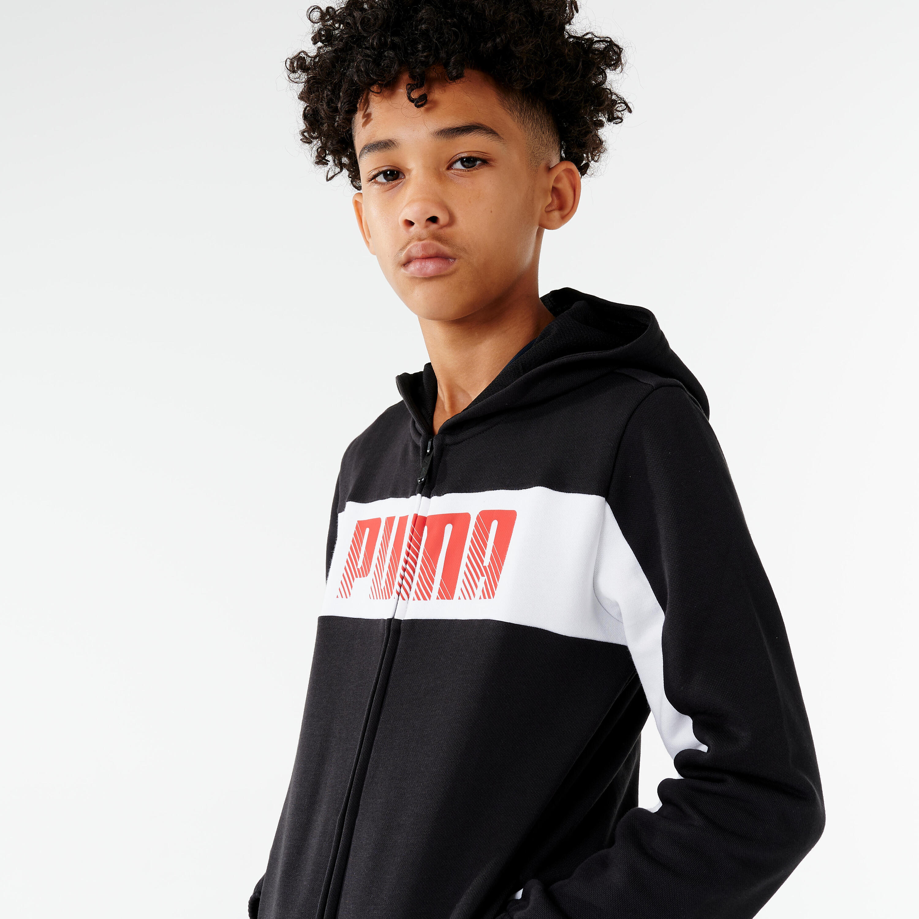 Ensemble survêtement à capuche Puma enfant - noir 4/6