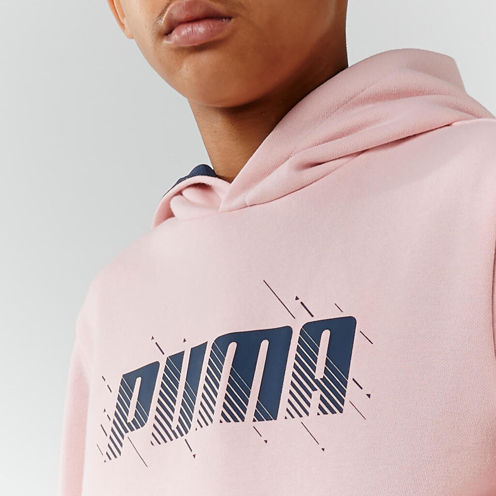 ДЕТСКИ СУИТШЪРТ PUMA, РОЗОВ С ПРИНТ