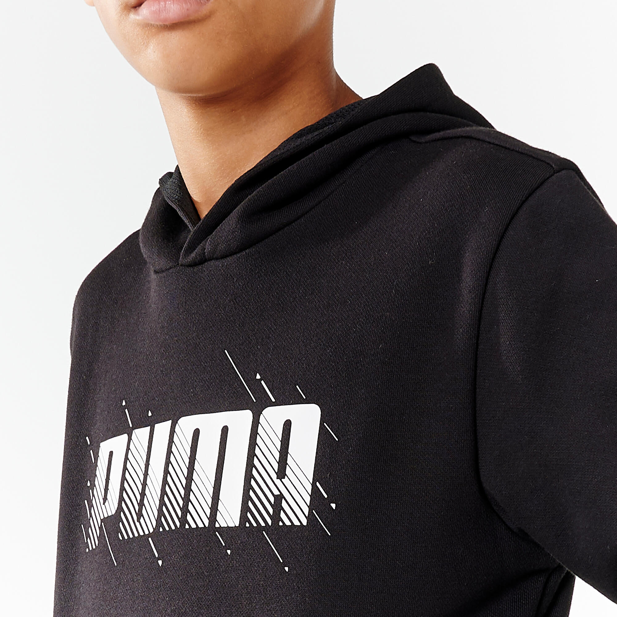 Printed hoodie Puma kids - black