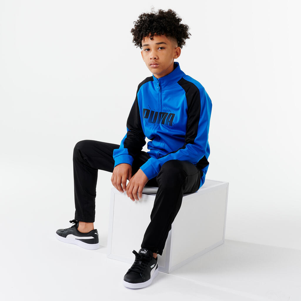 Kids' Breathable Synthetic Tracksuit - Blue/Black