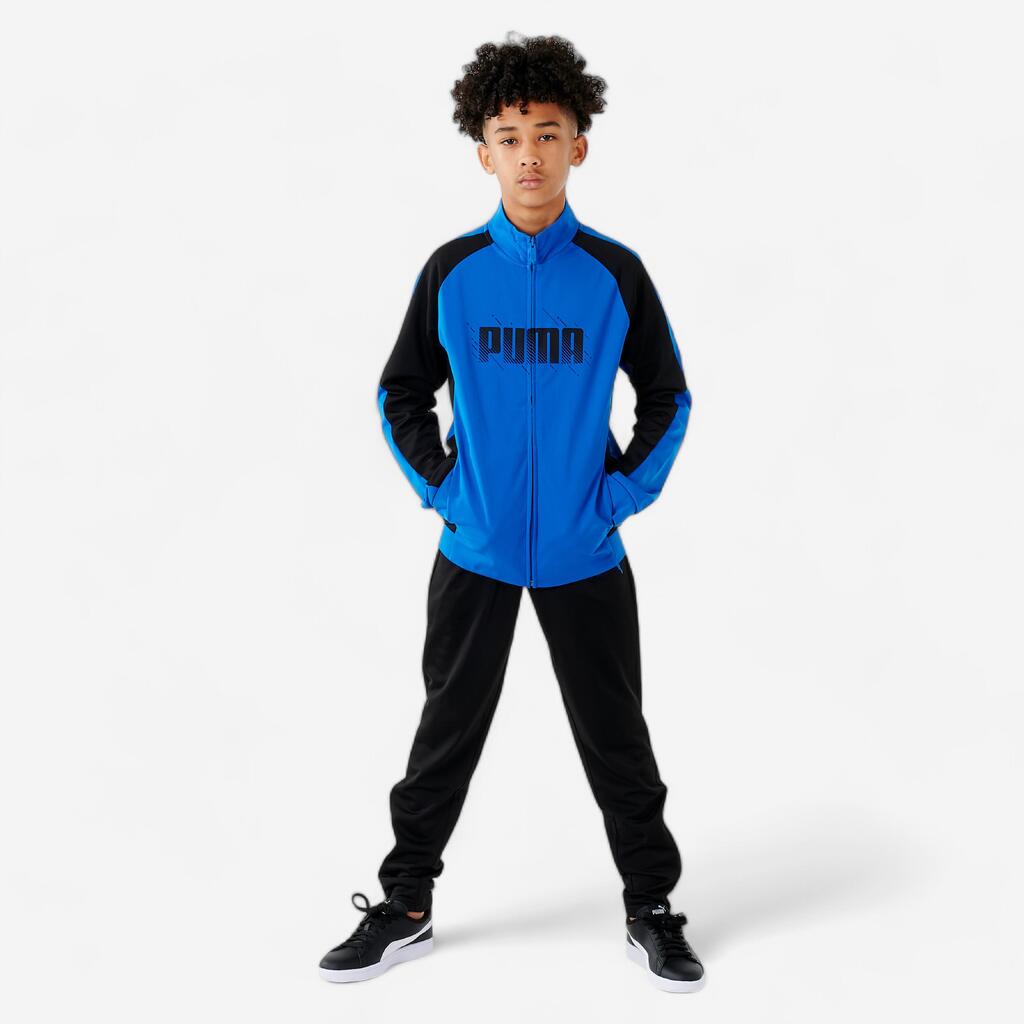 Kids' Breathable Synthetic Tracksuit - Blue/Black