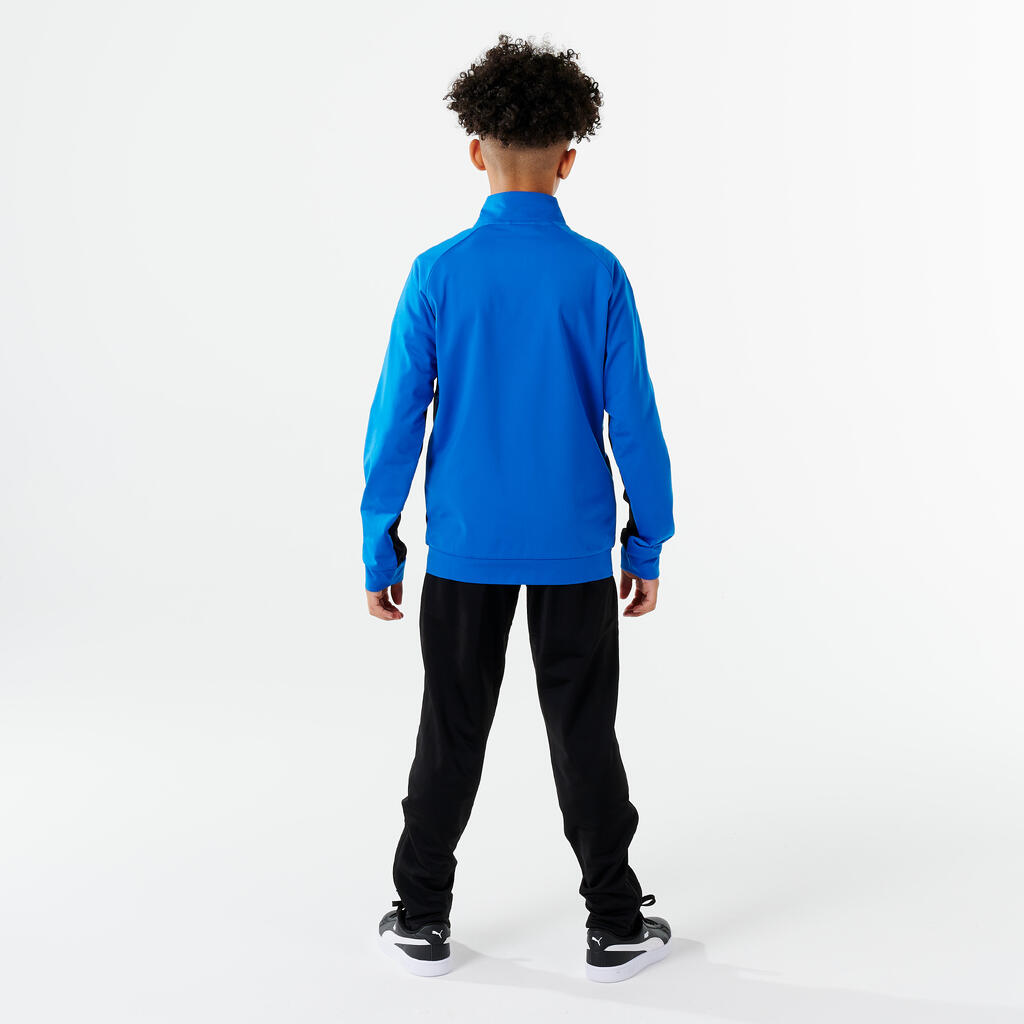 Bērnu elpojošs sintētisks treniņtērps, zils, melns