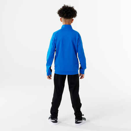 Vaikiškas orui pralaidus sintetinis sportinis kostiumas, mėlynas, juodas