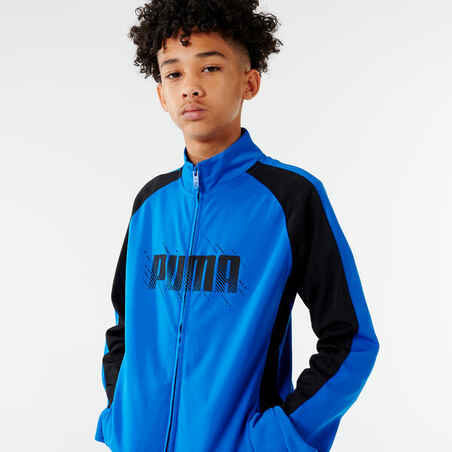 Kids' Breathable Synthetic Tracksuit - Blue/Black