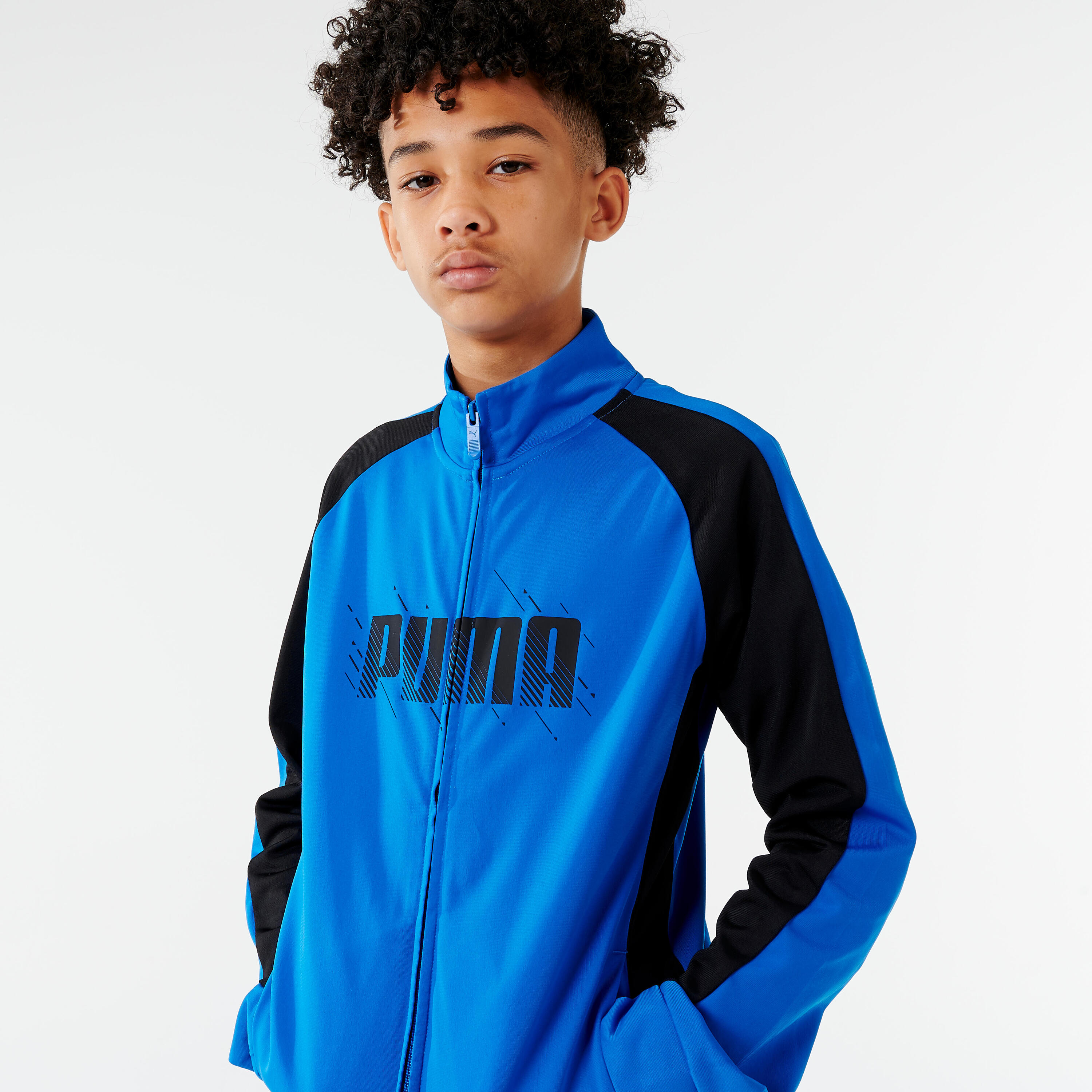 Chándal Puma Niños Negro/Azul Material Sintético Transpirable 3/6
