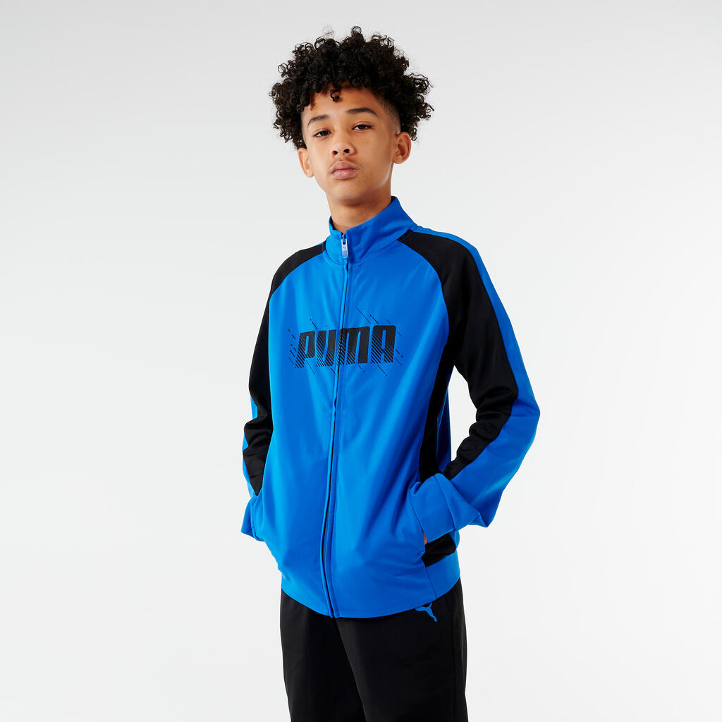 Puma Trainingsanzug Kinder Synthetik atmungsaktiv - schwarz/blau