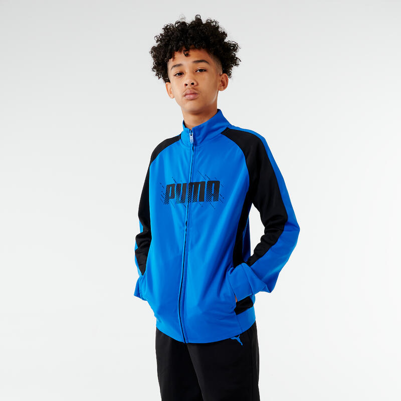 SURVÊTEMENT ENFANT SYNTHÉTIQUE RESPIRANT - BLEU ET NOIR PUMA