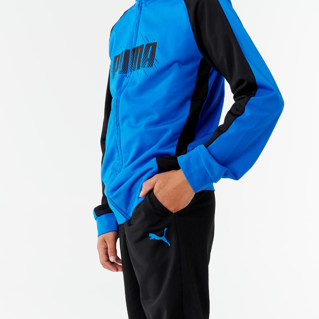 Puma Trainingsanzug Kinder Synthetik atmungsaktiv - schwarz/blau