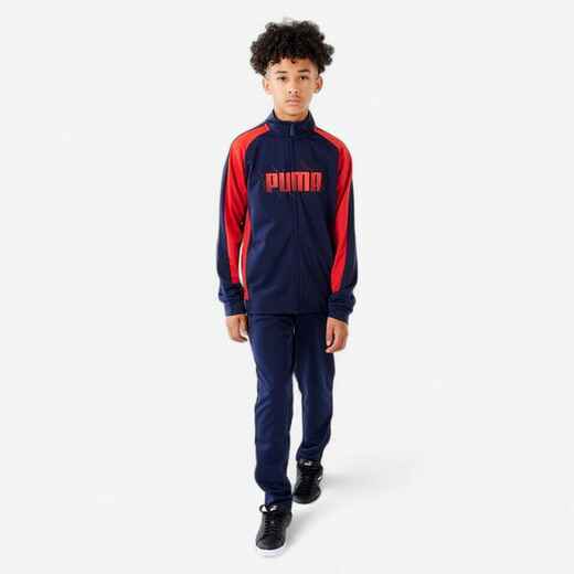 
      Kids' Breathable Synthetic Tracksuit - Navy/Red
  