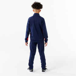 Kids' Breathable Synthetic Tracksuit - Navy/Red