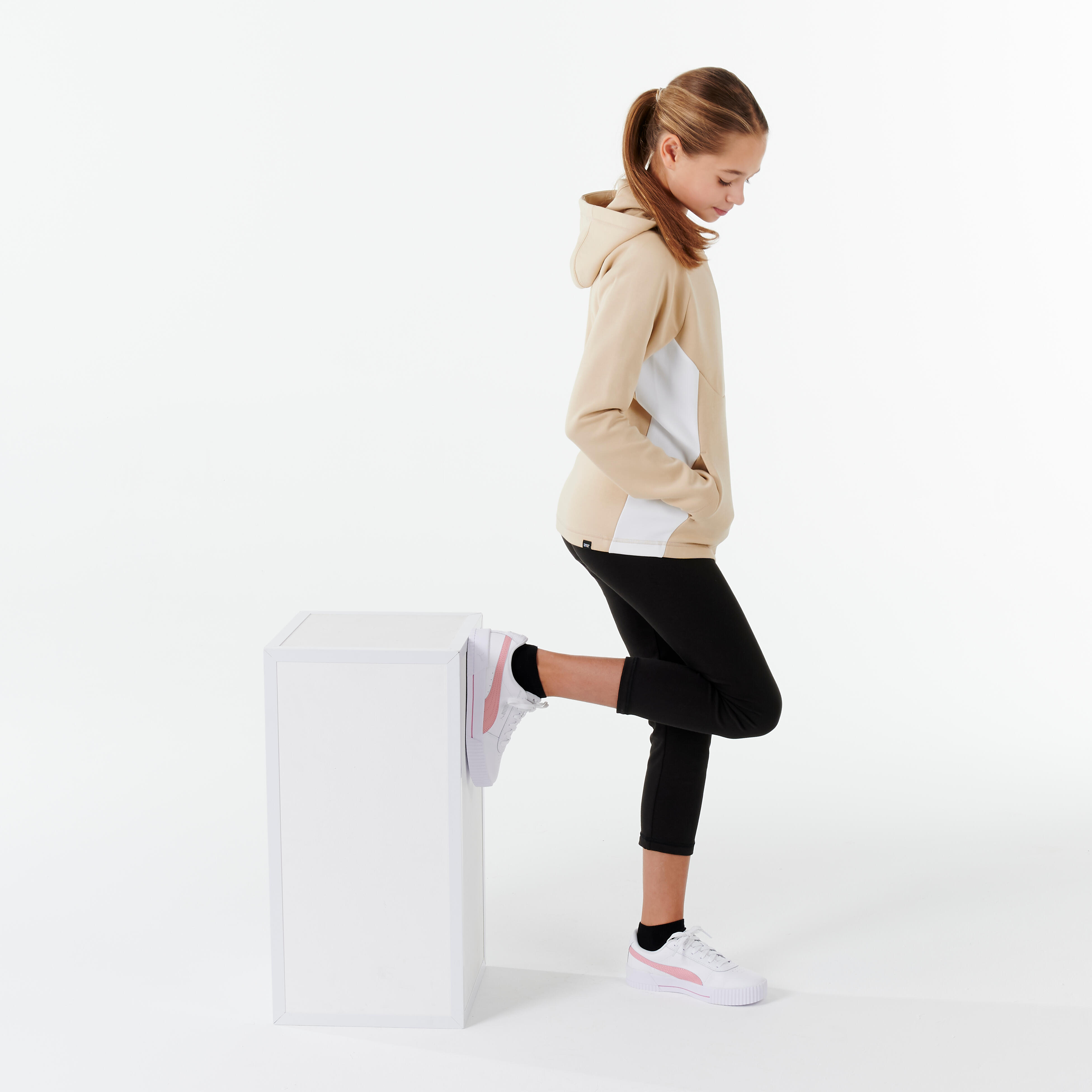 GIRL BEIGE BLACK SKIRT - PUMA 7/8ème