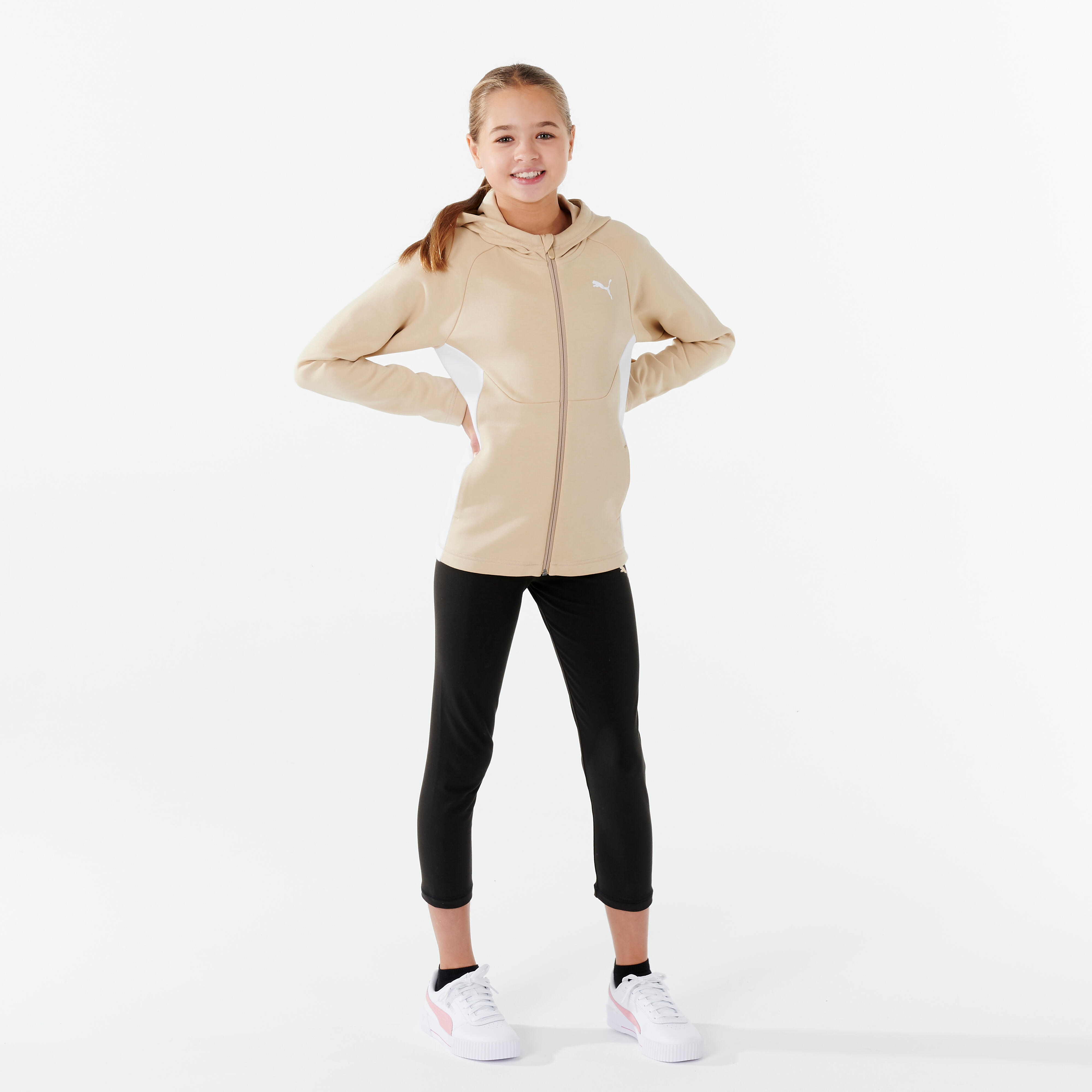 GIRL BEIGE BLACK SKIRT - PUMA 7/8ème