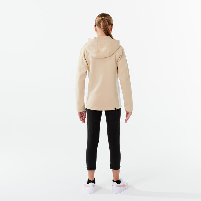 Trainingspak met 7/8-broek voor meisjes beige