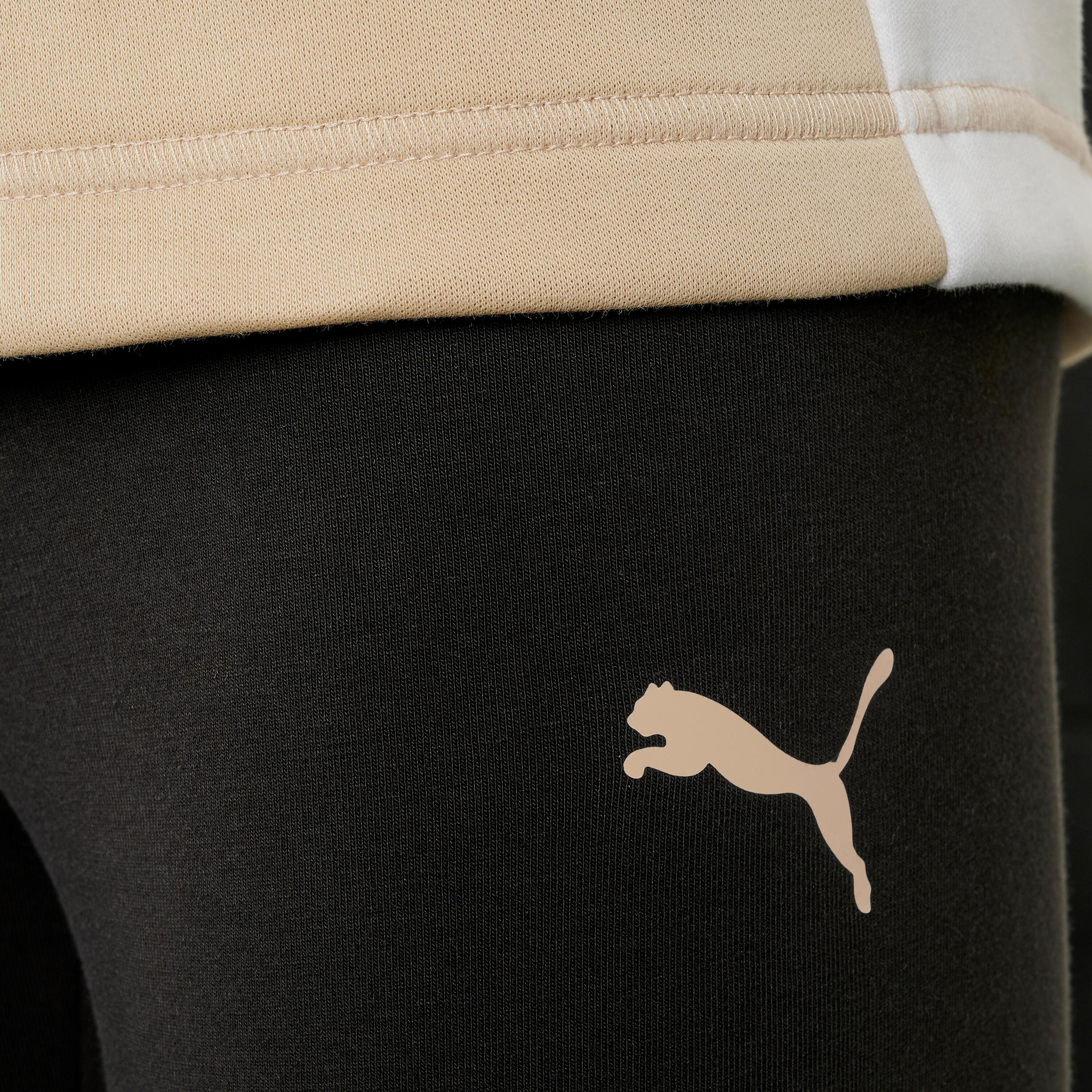 SURVETEMENT GIRL BEIGE NOIR - PUMA 7/8ème 5/7