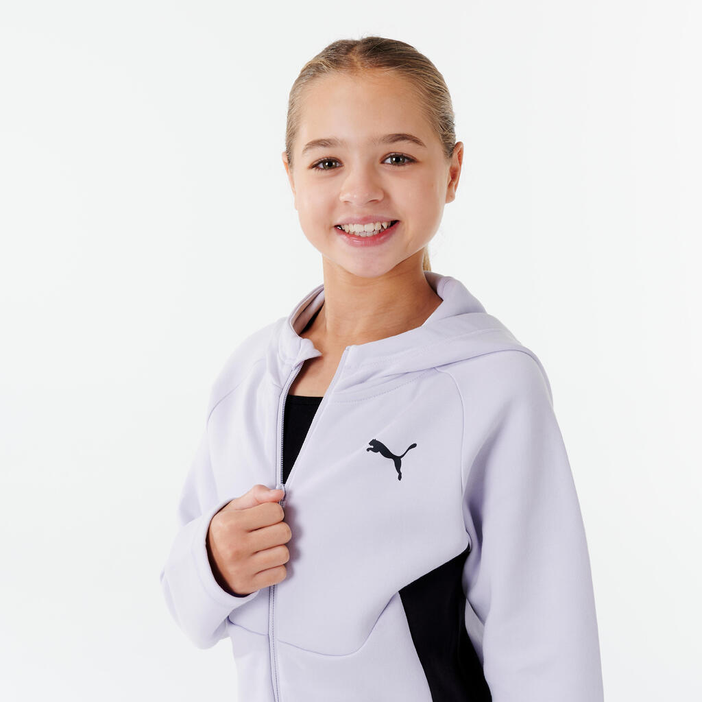 Girls' 7/8 Tracksuit - Grey/Black