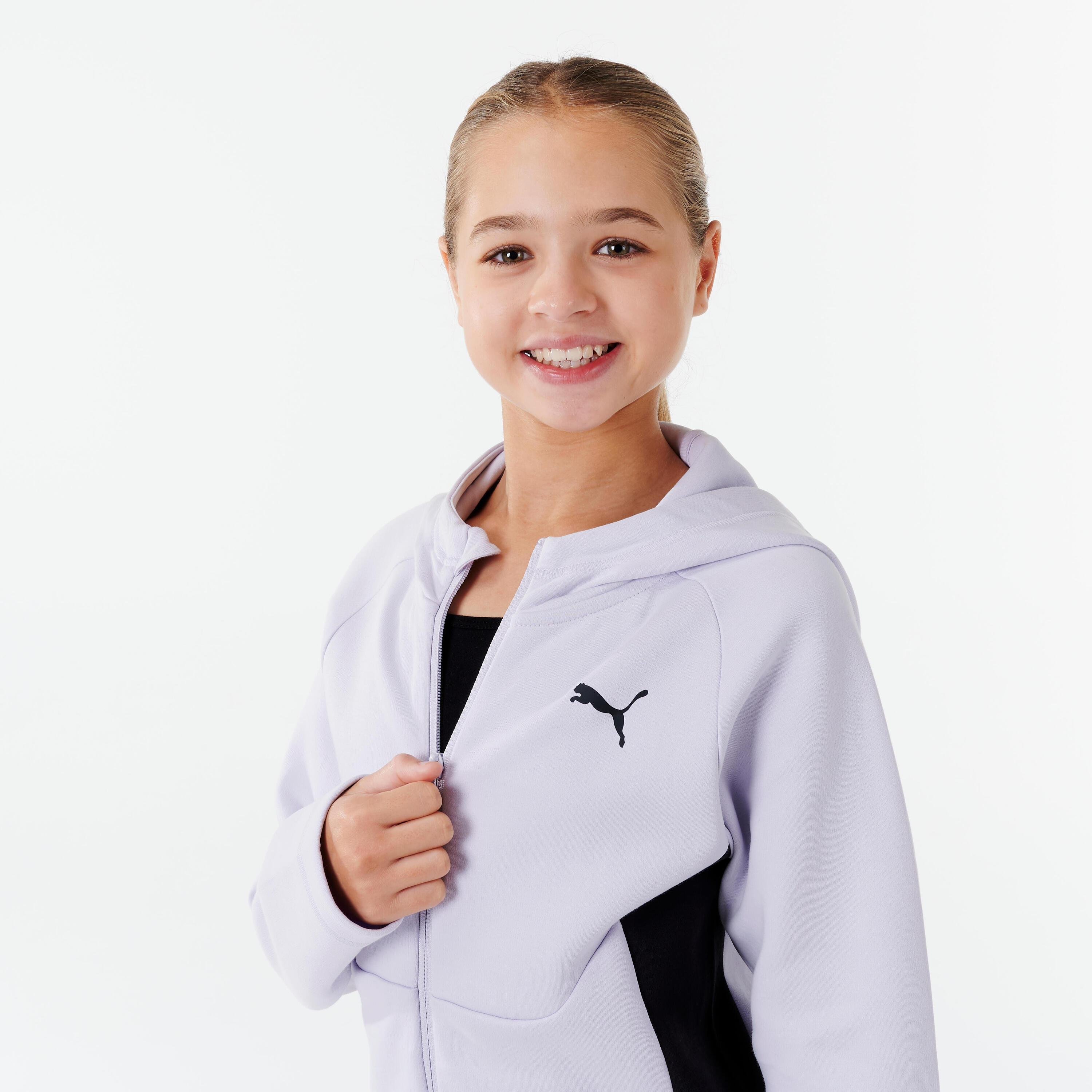 Girls' 7/8 Tracksuit - Grey/Black 3/7