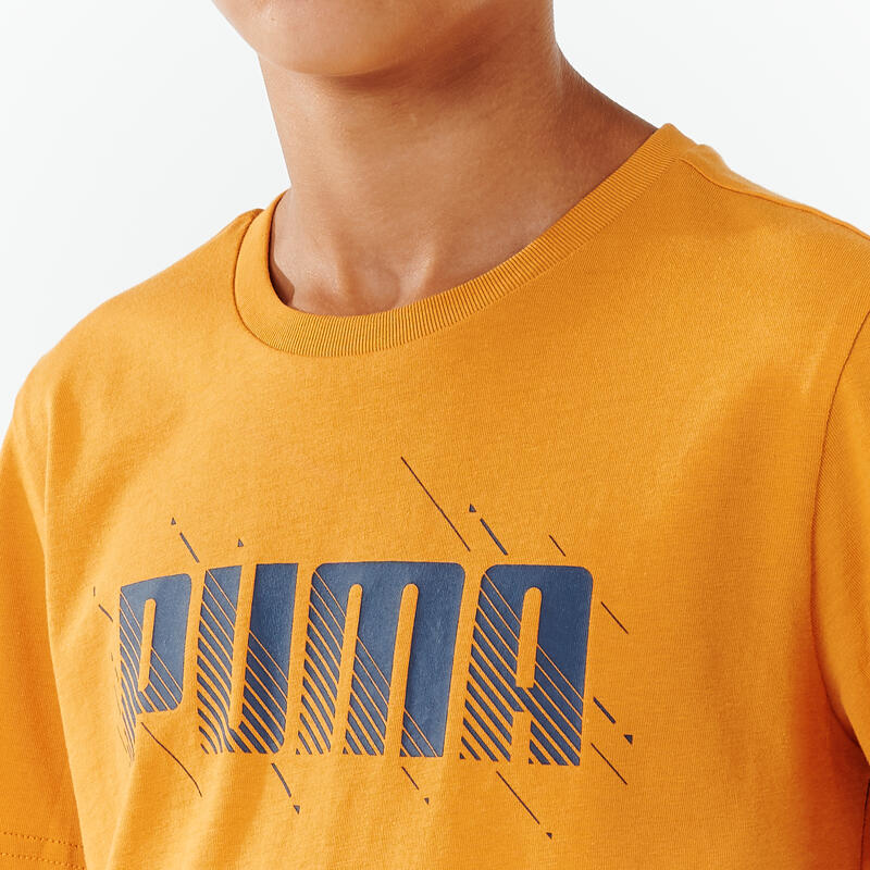 Camiseta Ocre Niño Estampado Puma