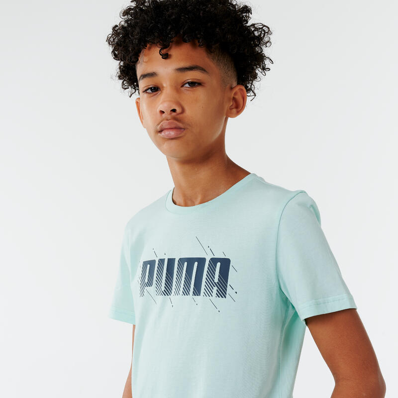 T-SHIRT VERT EAU GARÇON IMPRIMÉ PUMA