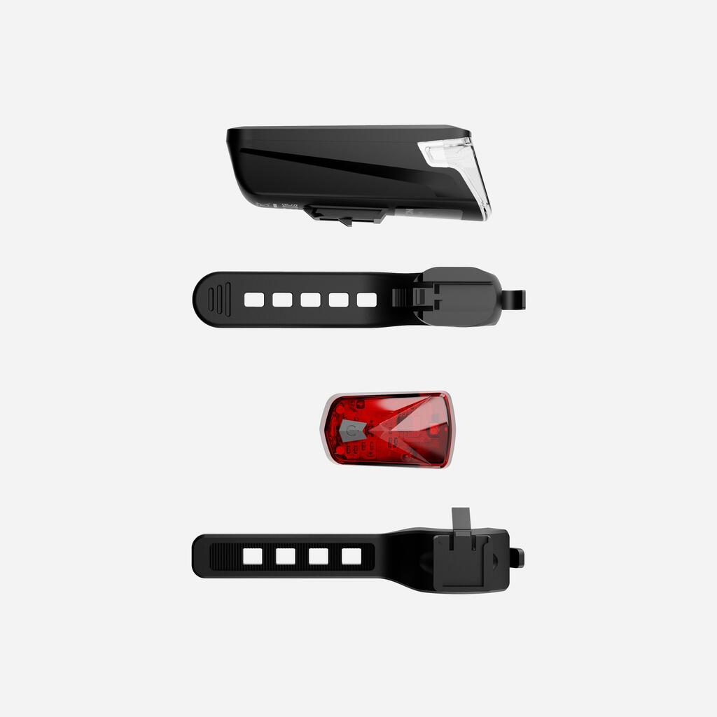 Priekšējā/aizmugurējā velosipēda USB luktura komplekts “ST510”