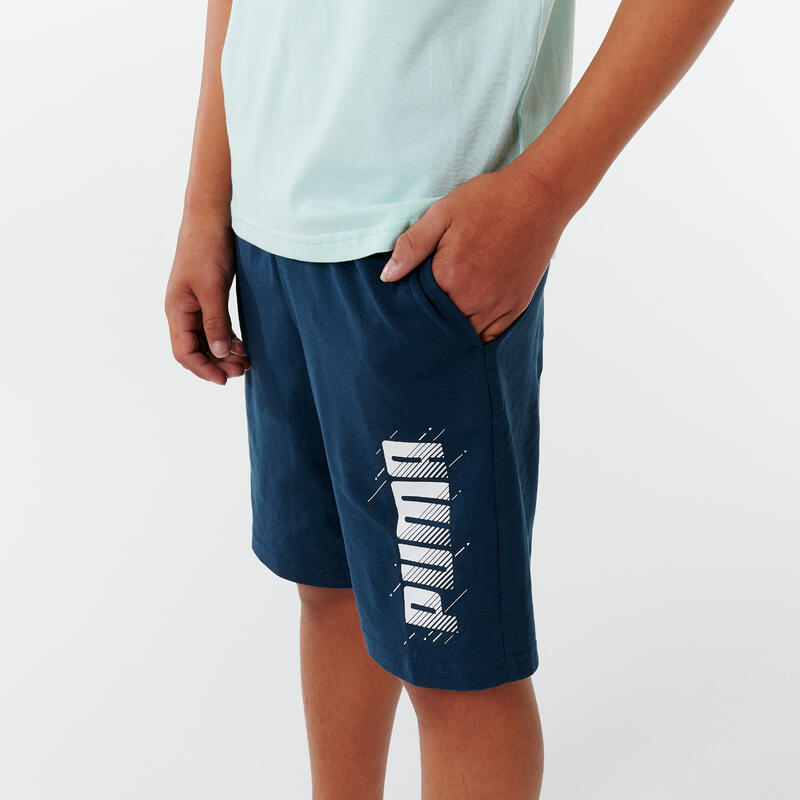 Pantalón Corto Puma Niño Azul Marino Estampado