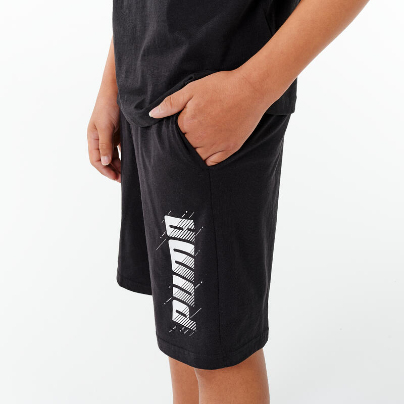 Puma Sporthose Shorts Jungen - schwarz bedruckt