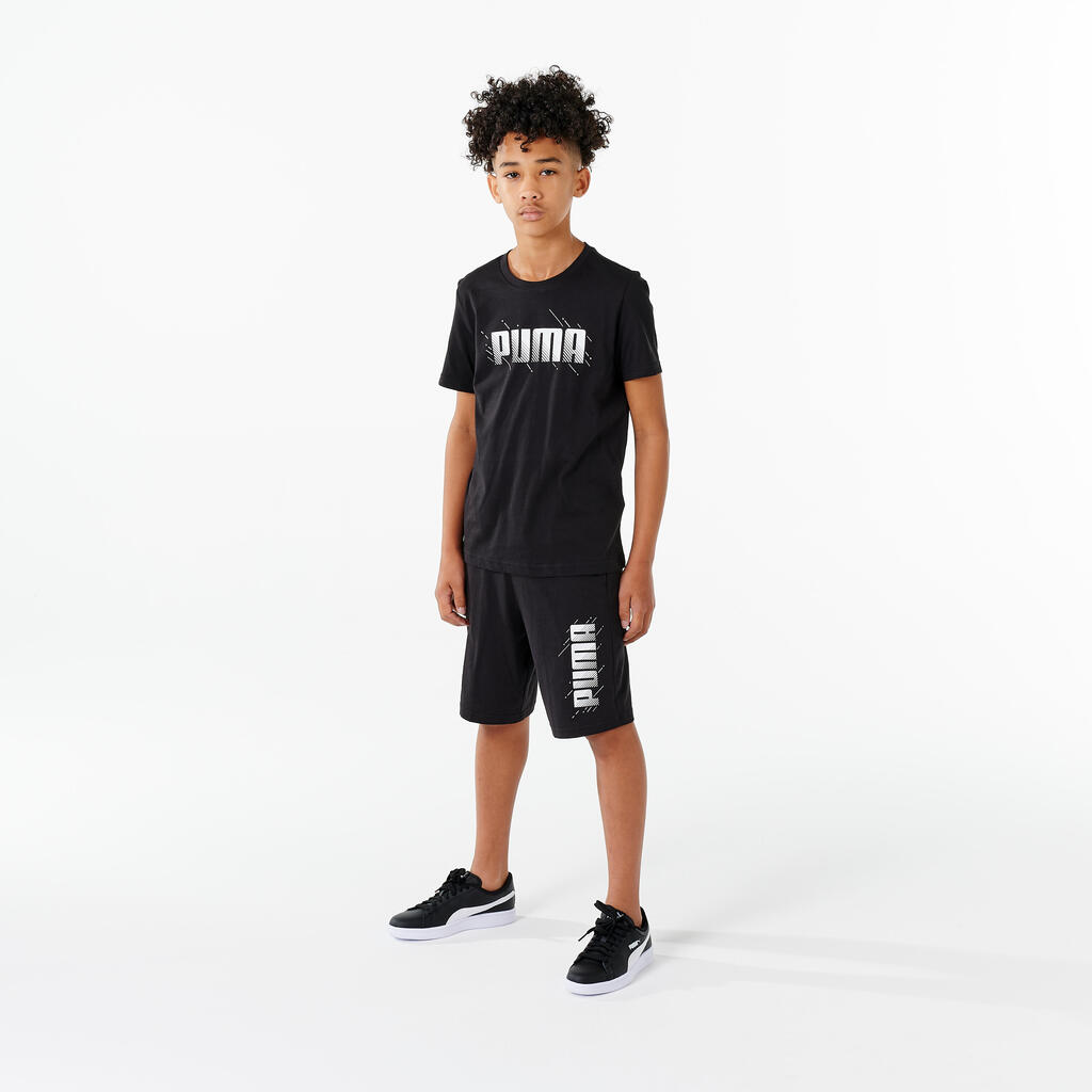 Puma Sporthose Shorts Jungen - schwarz bedruckt