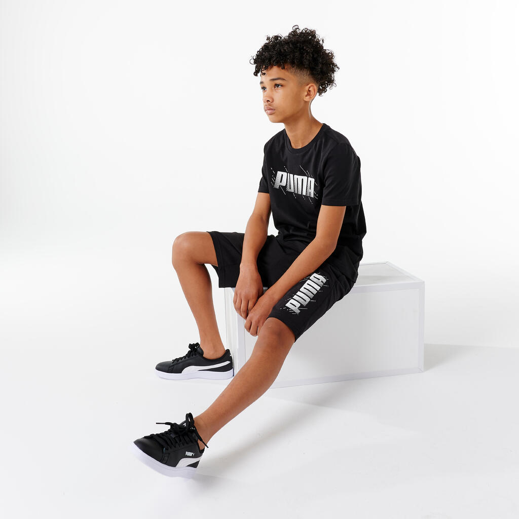 Puma Sporthose Shorts Jungen - schwarz bedruckt
