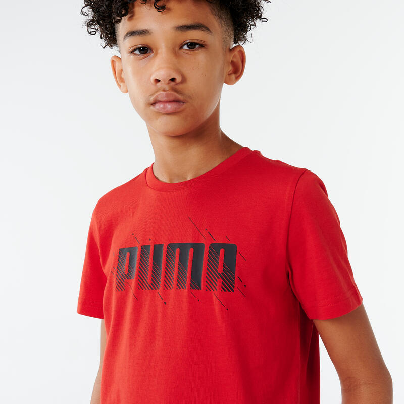 Camiseta Roja Niño Estampada Puma