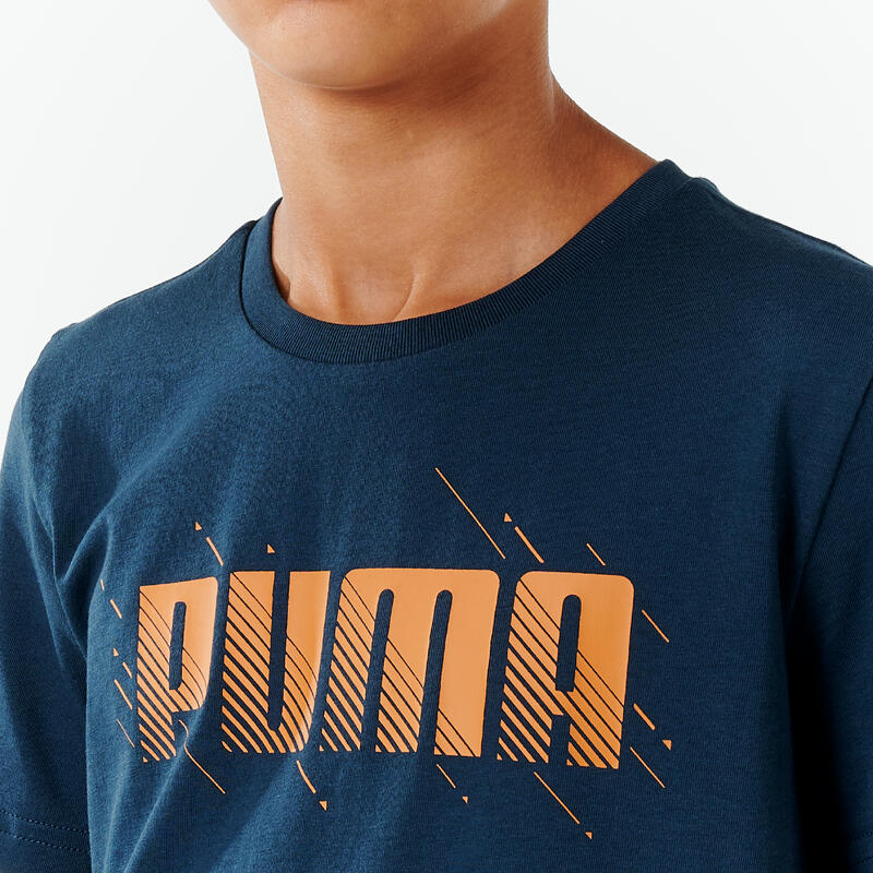 Puma bedruckt Kinder T-Shirt PUMA blau - DECATHLON -