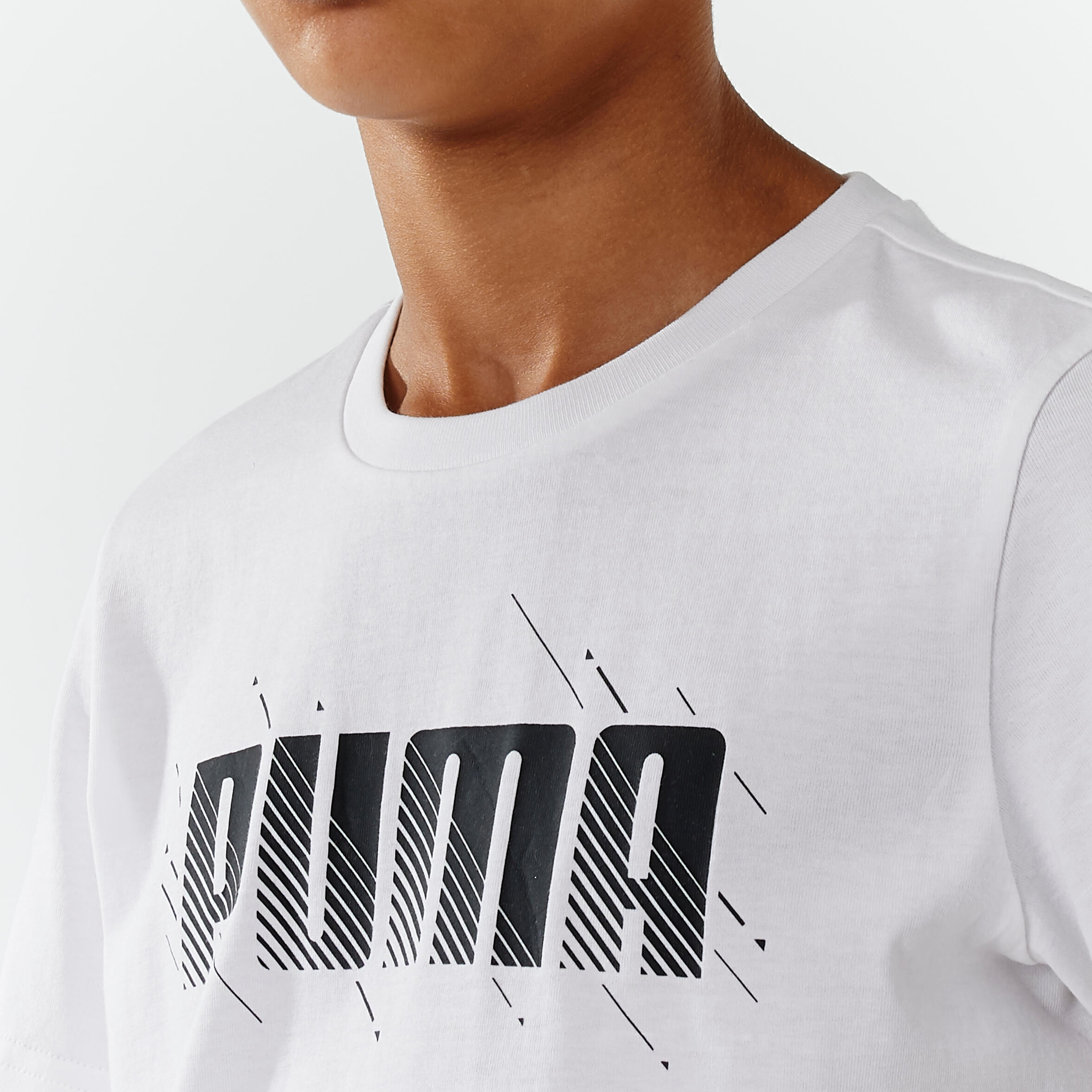 BOY'S WHITE PRINTED T-SHIRT PUMA