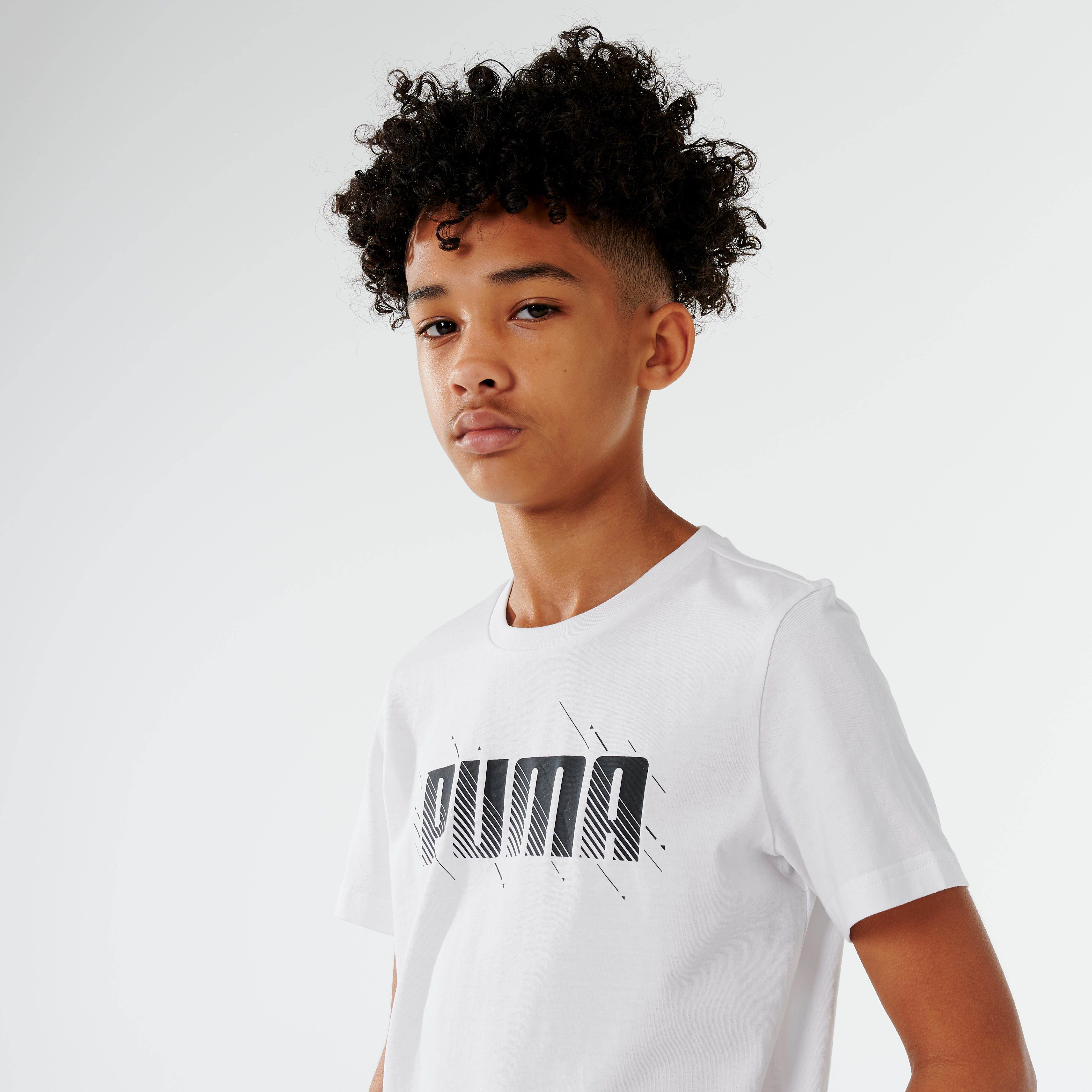 BOY'S WHITE PRINTED T-SHIRT PUMA