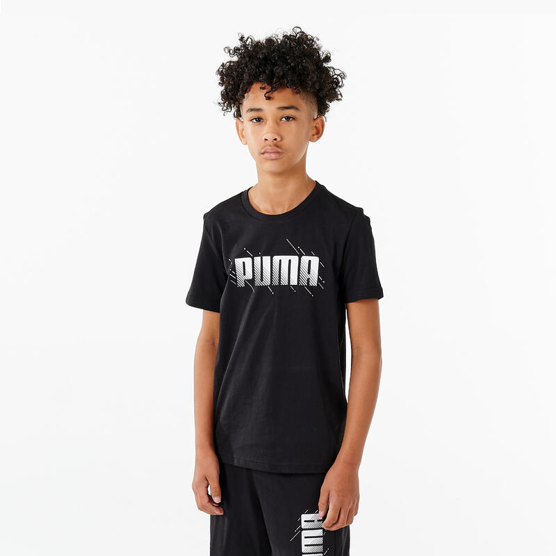 - DECATHLON Puma T-Shirt PUMA Kinder - schwarz bedruckt
