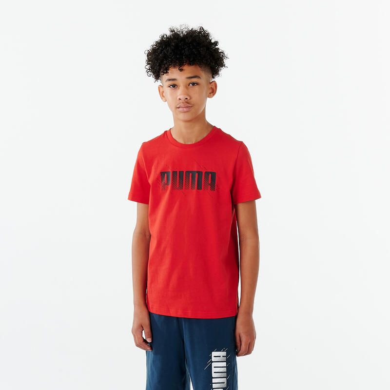 T-SHIRT ROUGE GARÇON IMPRIMÉ PUMA