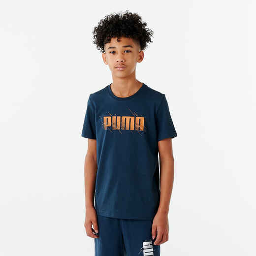 T-Shirt Kinder - Puma blau bedruckt