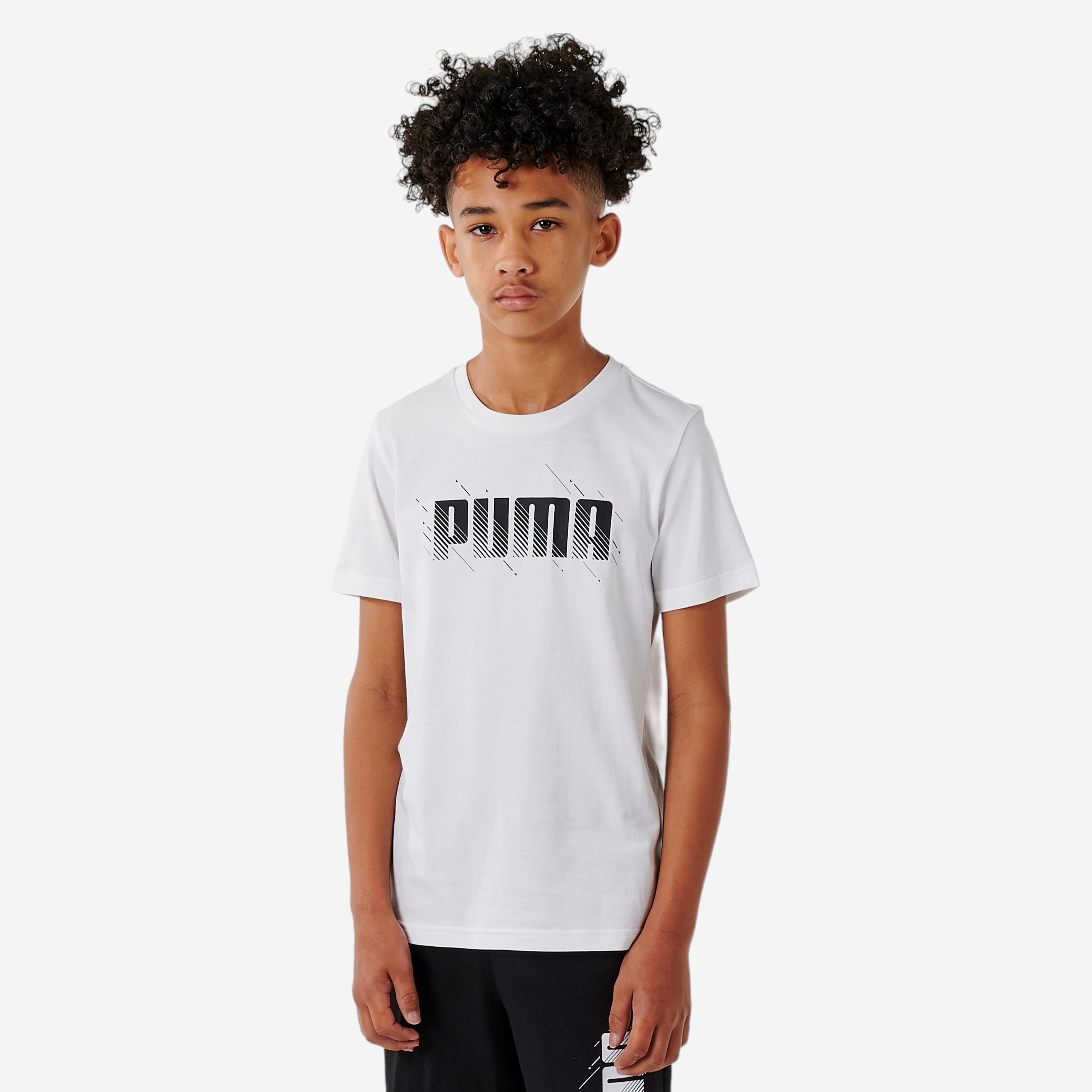 BOY'S WHITE PRINTED T-SHIRT PUMA