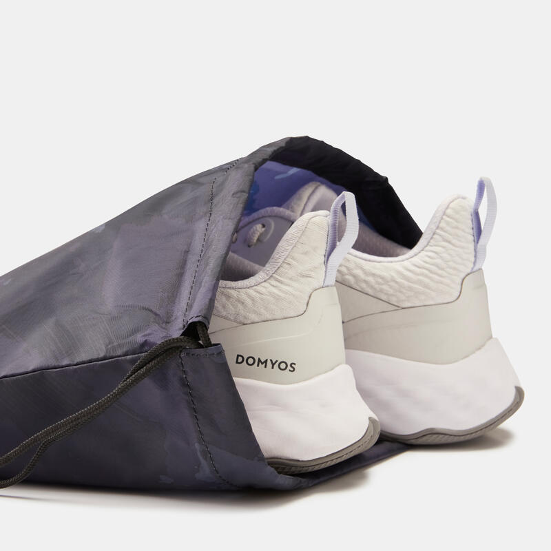 Opvouwbare schoenentas voor fitness print marineblauw