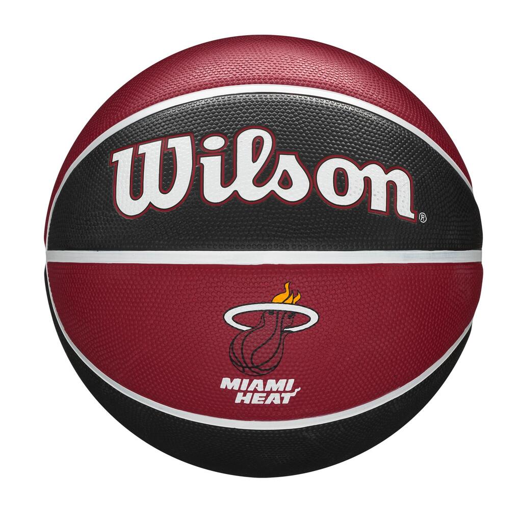 Balón de baloncesto para niños y adultos Wilson NBA Miami Heat talla 7 rojo