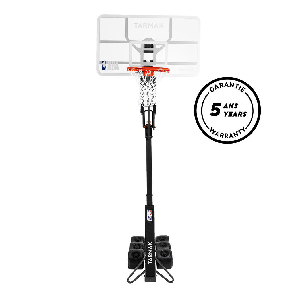 Adjustable (2.10m to 3.05m) Folding Basketball Hoop on Wheels B900 Box NBA