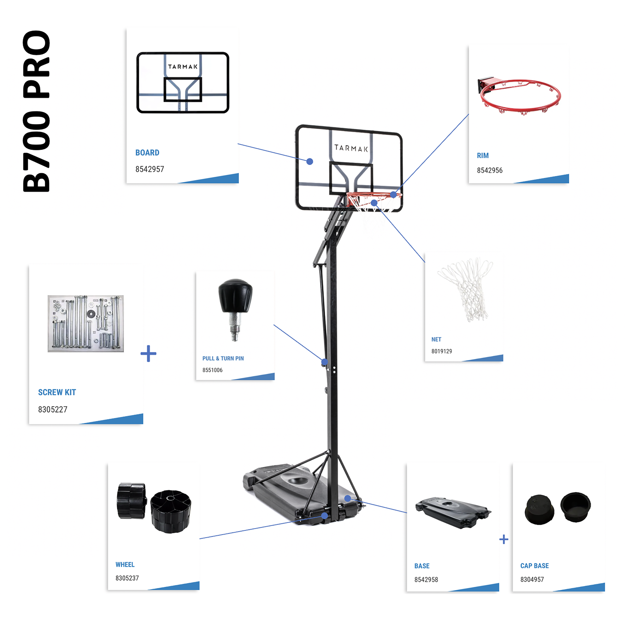 7 Heights Basketball Hoop - B 700 Pro