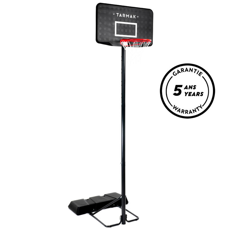 Panier de basket sur pied réglable de 2,20m à 3,05m - B100 noir