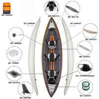 100 2/3 PERSON TOURING INFLATABLE KAYAK - ORANGE