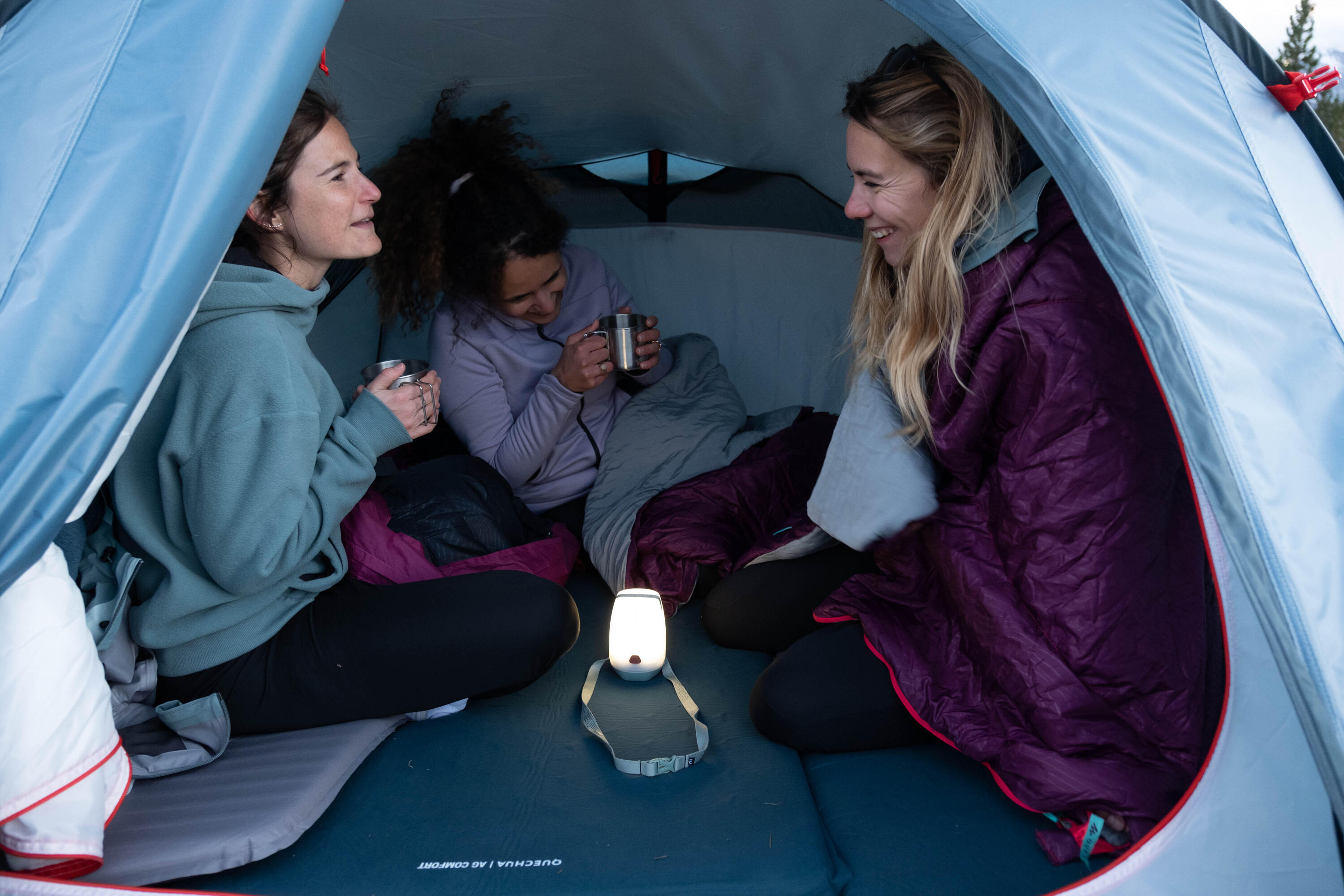 Tente de camping instantanée 3 places, 2 Seconds bleu 14/24