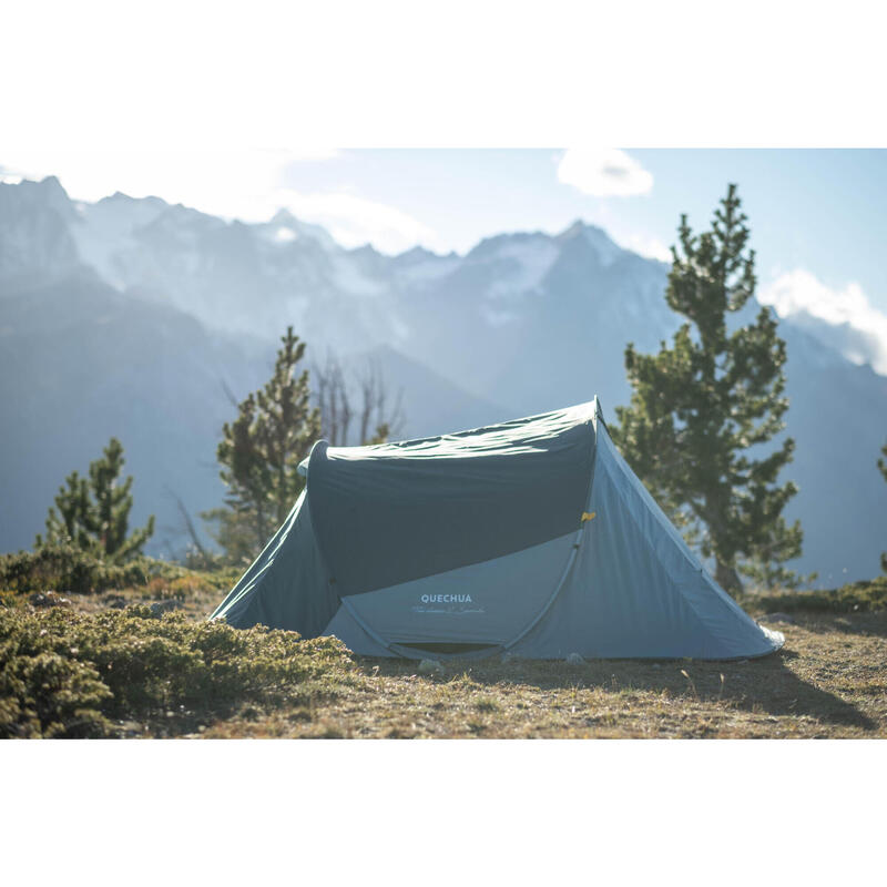 Tente de camping 2 places, 2 SECONDS bleu