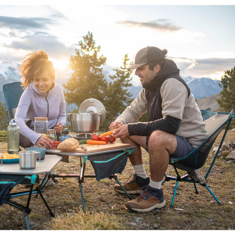 4-person camp fire cooking pot - stainless steel - 3 litres