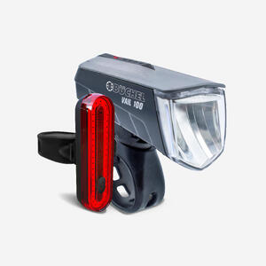 Kit Luces Bicicleta VAIL 100 USB + Microlente COB USB Sensor Desaceleración