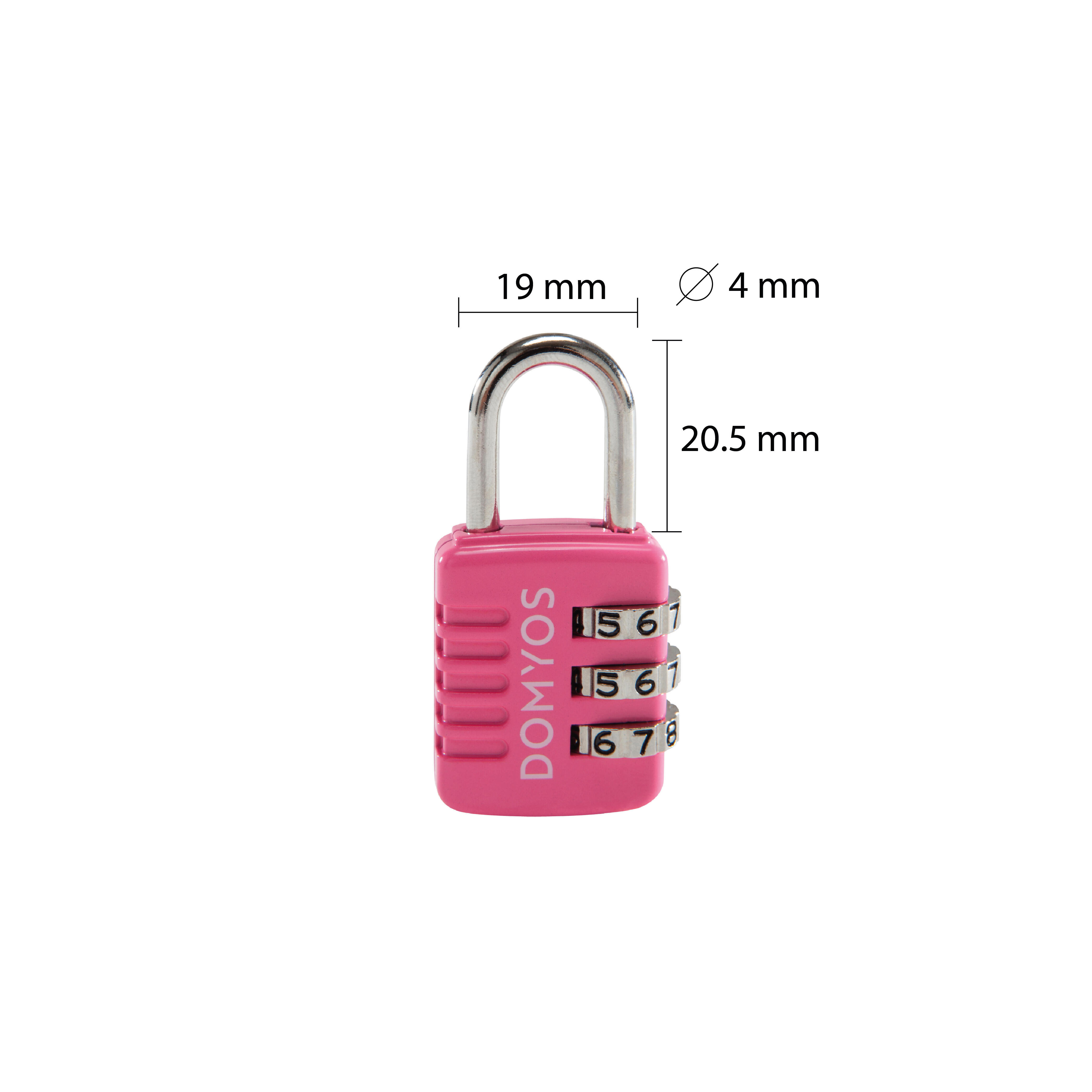 Combination Padlock - Pink - DOMYOS