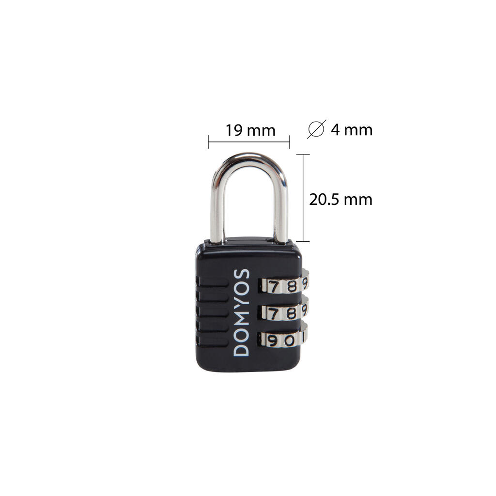 Candado Combinación Locker Fitness Domyos Negro