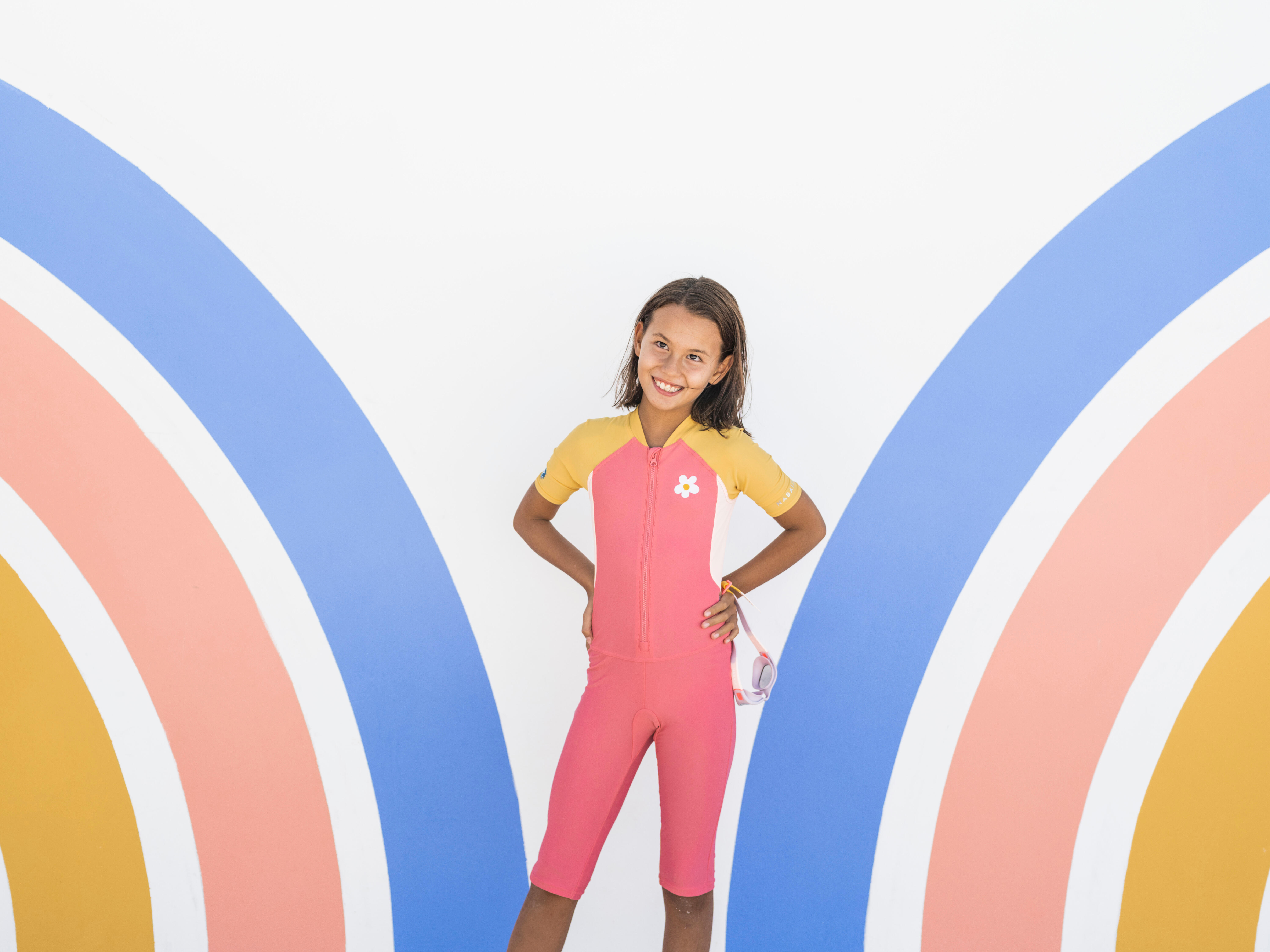 Combinaison de natation shorty - Swim rose - DECATHLON